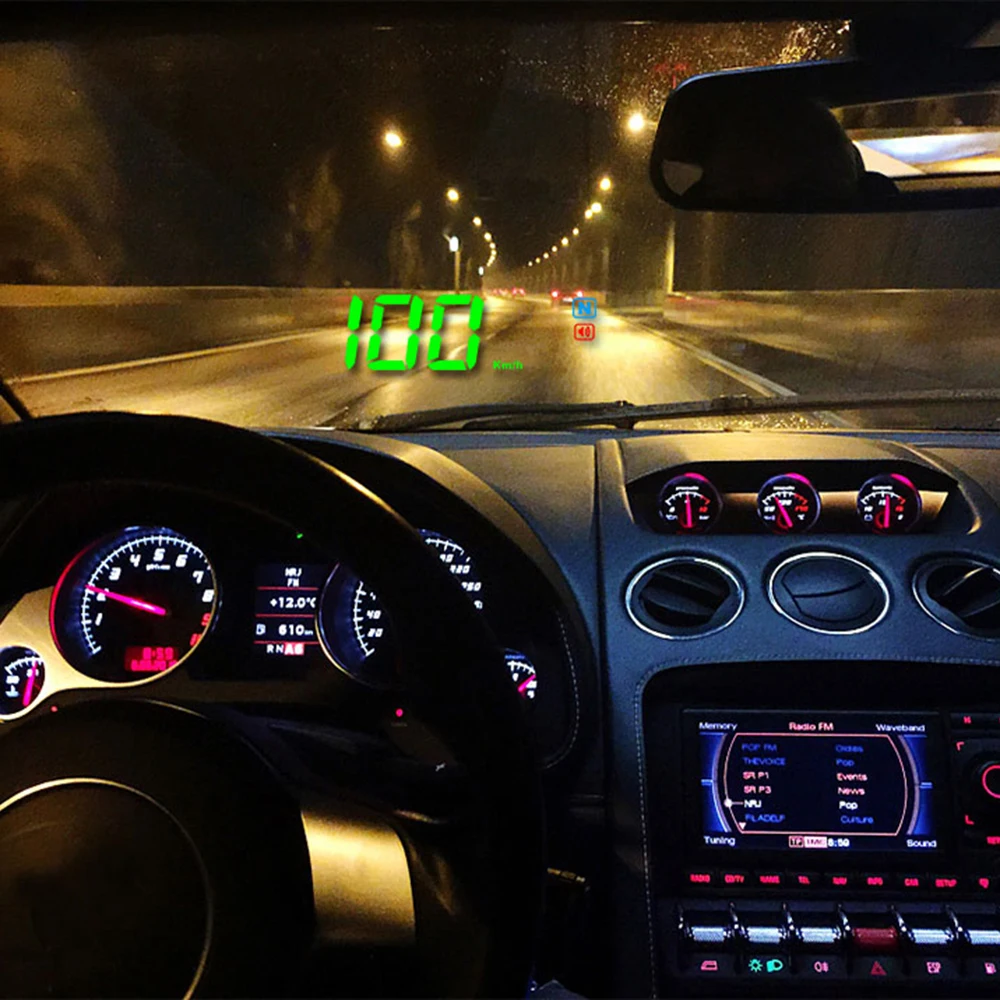 Автомобильный GPS проектор A2 HUD экран 3 5 дюйма сигнализация скорости компас