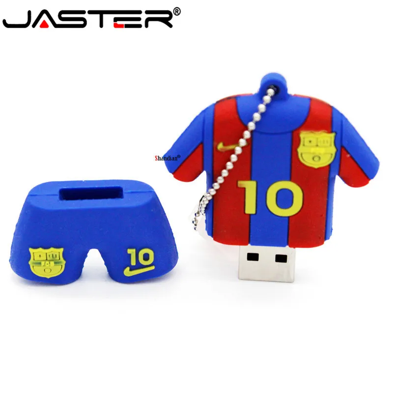 JASTER Барселона Месси 32 Гб 2,0 usb флеш-накопитель футбольный игрок модель Джерси ручка-накопитель карта памяти 4 ГБ 8 ГБ 16 ГБ Флешка u диск