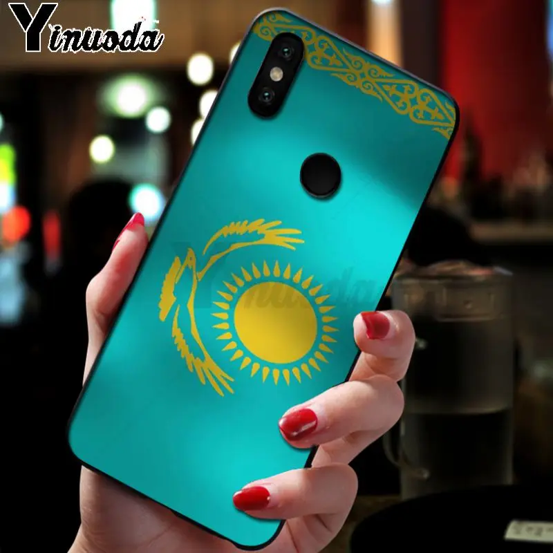 Чехол Yinuoda с казахским флагом для сотового телефона xiaomi redmi 7 5plus 6pro 6a 4x go note5 note7