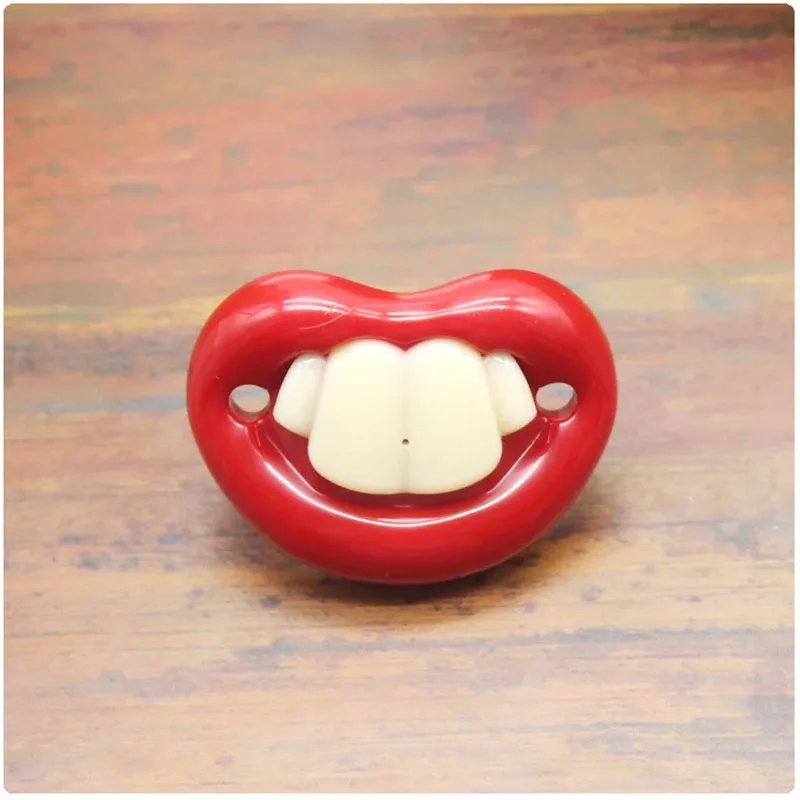 Забавный Бак зубы Соски S силиконовый для пустышки младенцев соска Шутка Шутки