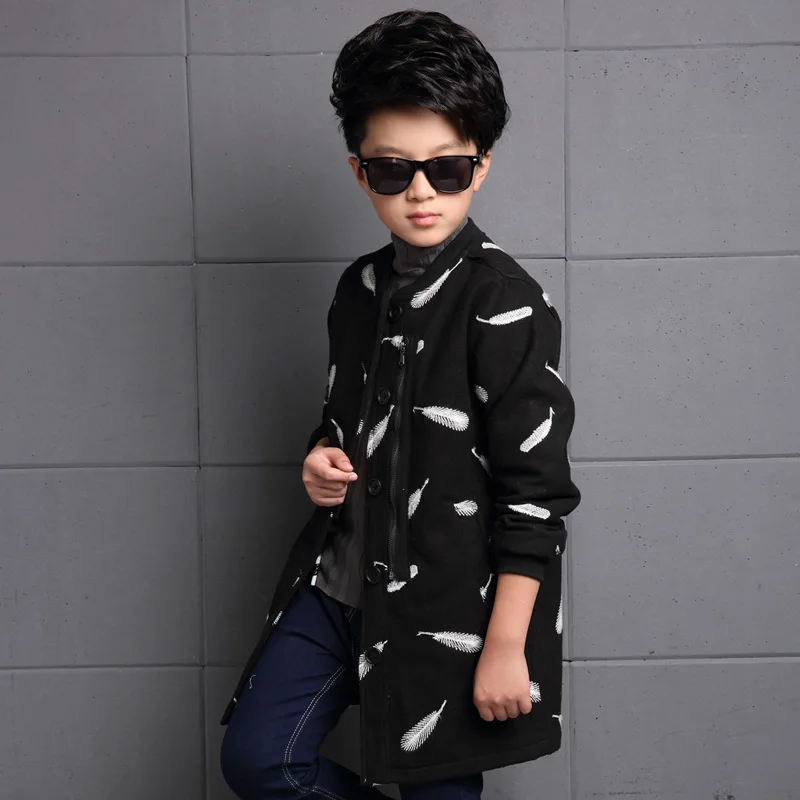 2016 Новинка для отдыха мальчиков Детское пальто зима Костюмы шерстяные одежда