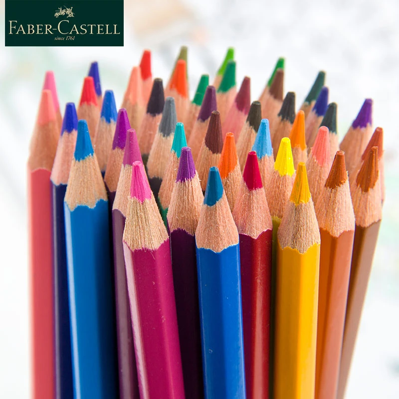 Набор цветных карандашей Faber Castell 24/36/48/60/72 цветов красная железная коробка