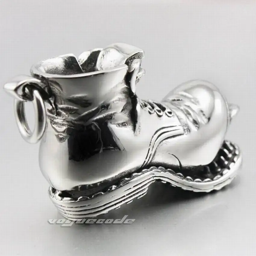 Мужская подвеска в виде ботинка из нержавеющей стали 316L ожерелье натуральной