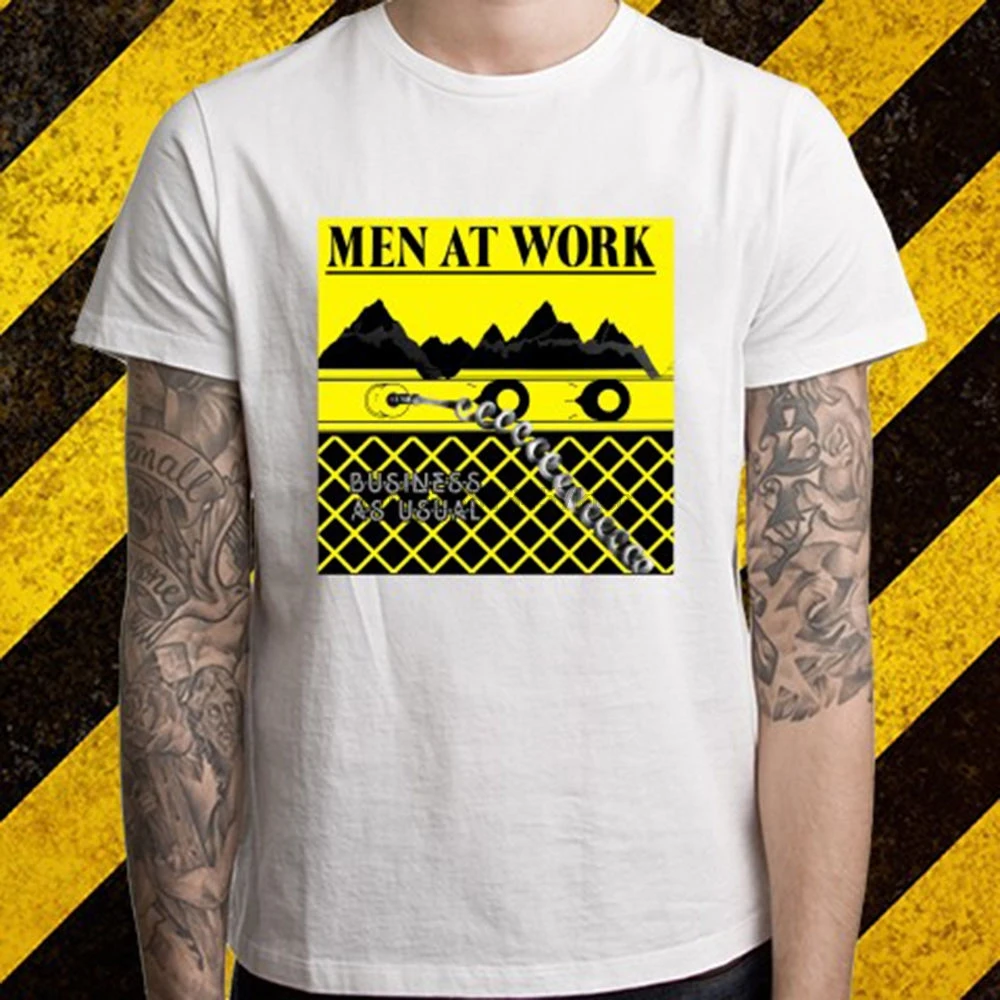 Новая мужская белая футболка в деловом стиле как обычно рок-группа размеры от S до