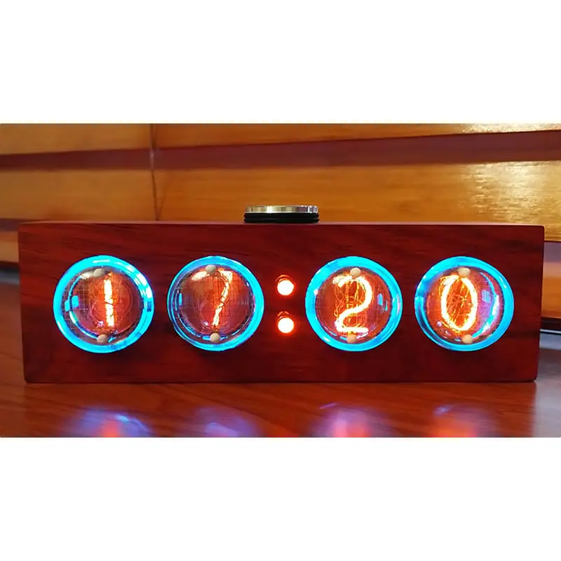 Часы NIXIE IN 4 светящиеся трубчатые часы цифровые грушевидная цепочка деревянная
