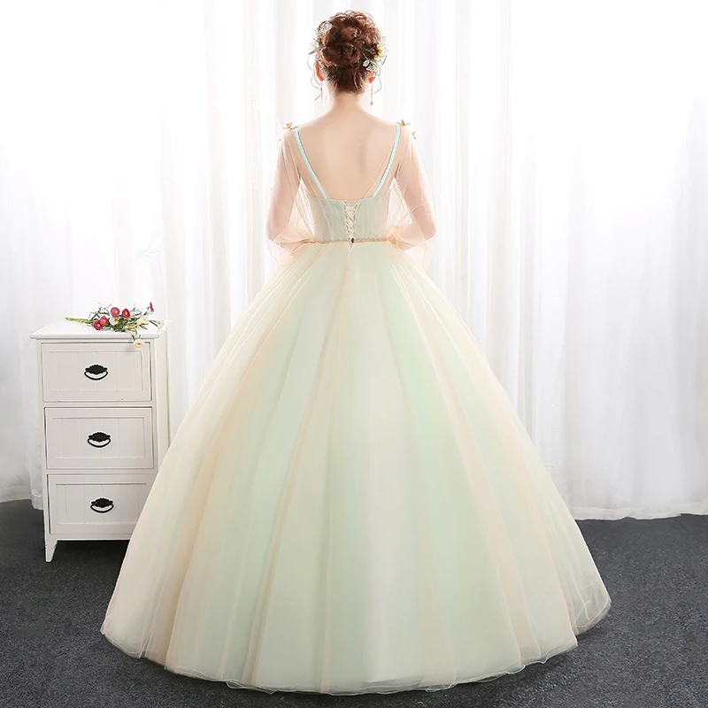Ruthshen 2018 новые Бальные платья Vestidos Para пышное платье три четверти Выпускное Платье