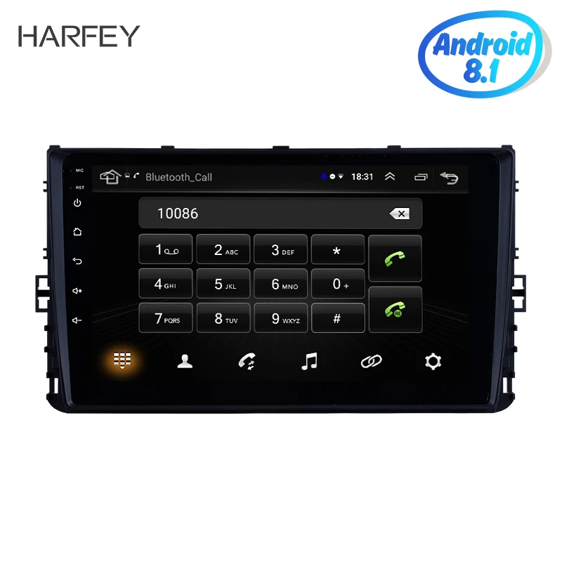 Harfey Android 9 1 &quot2Din GPS автомобильный стерео Мультимедийный Плеер для 2018 Фольксваген