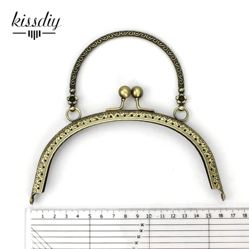 No.2 Antique bronze KISSDIY 3 шт./лот 16,5 см винтажная металлическая рамка для кошелька Античная бронзовая серебряная застежка для рукоделия аксессуары для сумок - Цвет: No.2 Antique bronze
