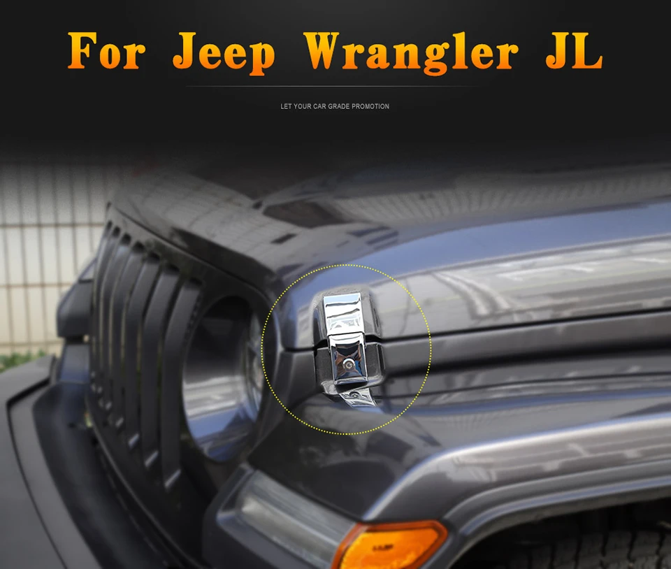 SHINEKA Автомобильный Замок двигателя крышка для Jeep Wrangler JL+ Автомобильный Замок капот защелка с ключом набор для Jeep Wrangler JL аксессуары