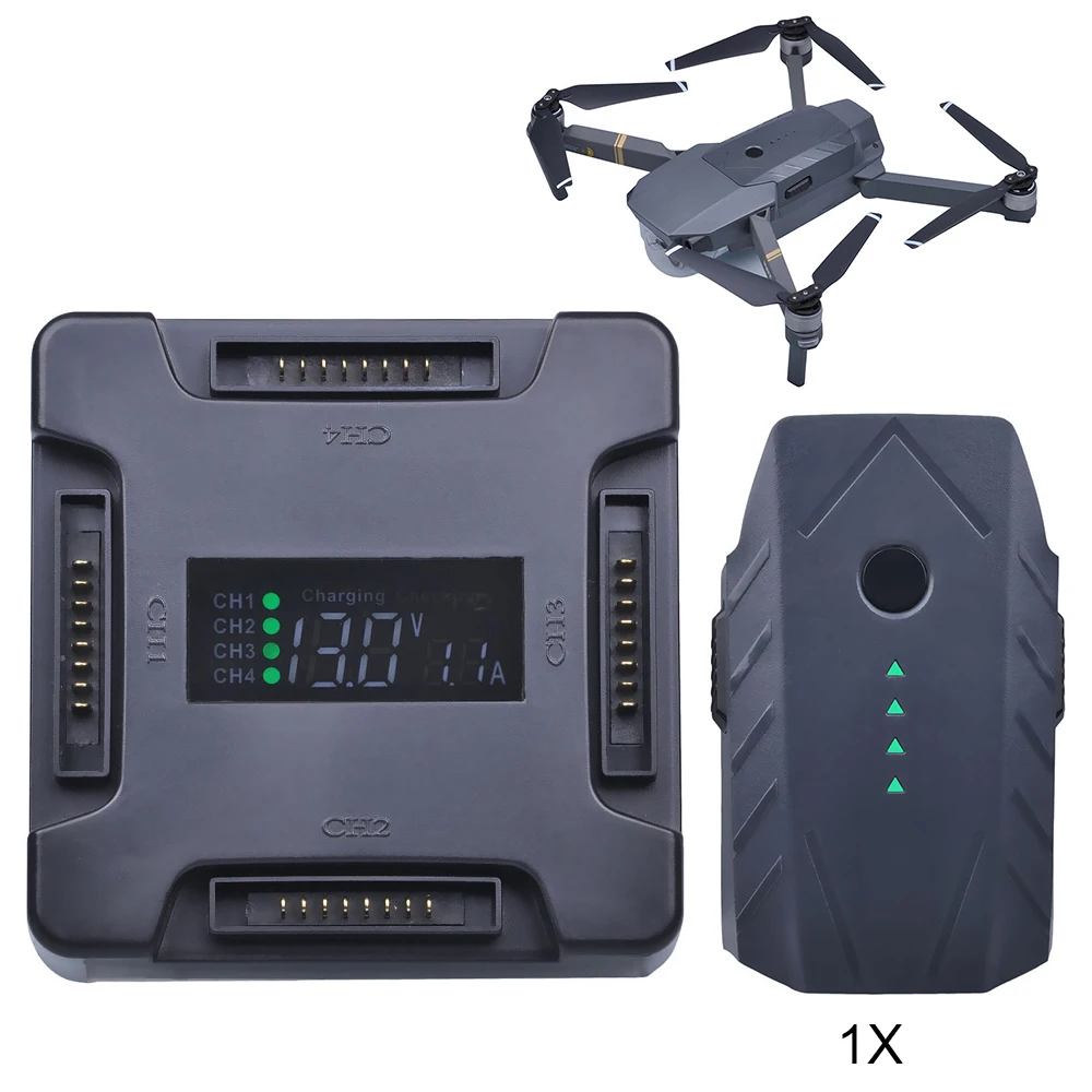 1 шт. 3830 мАч DJI Mavic Pro замена Батарея + ЖК-дисплей 4 in1 зарядная станция для RC Quadcopter K HD