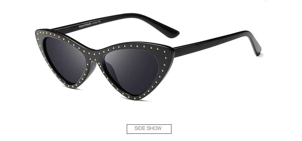 Winla модный дизайн Для женщин Gafas Солнцезащитные очки «кошачий глаз» с заклепками принт женские солнцезащитные очки классические очки винтажные солнцезащитные очки UV400 WL1187