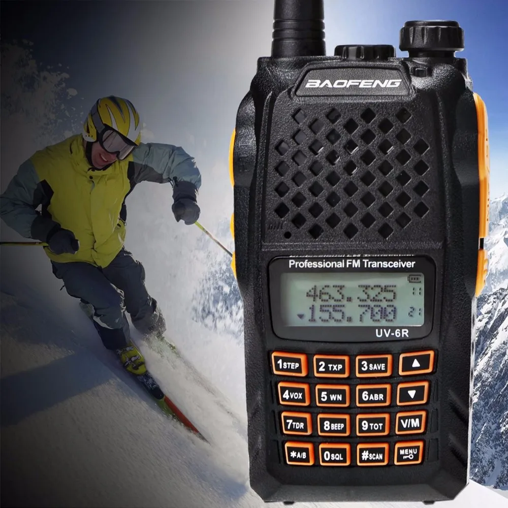 Baofeng UV-6R рация 7 Вт Двухдиапазонная двухсторонняя радио Pofung UV6R HF трансивер telsiz UV 6R Ham cb радиостанция pmr