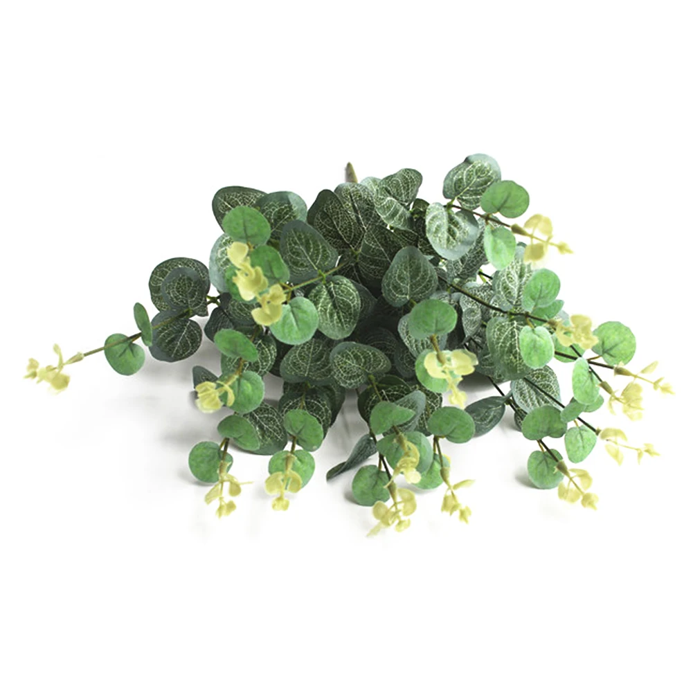 1 Pcs 16 Fork Artificial Simulation Money Leaf Living Room Table Decoration Plastic Flowers Wedding Plant | Дом и сад