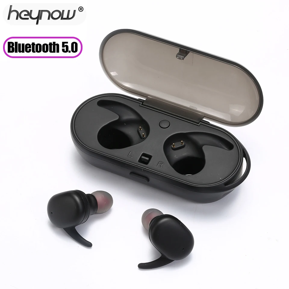 HEYNOW TWS Touch Two Bluetooth 5,0 наушники мини наушники Беспроводные водонепроницаемые наушники-вкладыши спортивные наушники Micphone для iphone X