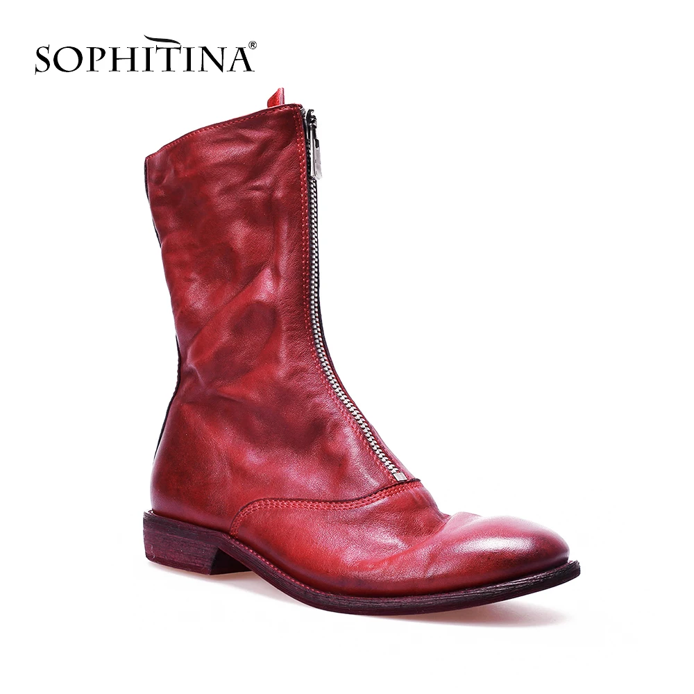 SOPHITINA/ботинки из натуральной кожи Сезон осень Модные повседневные женские