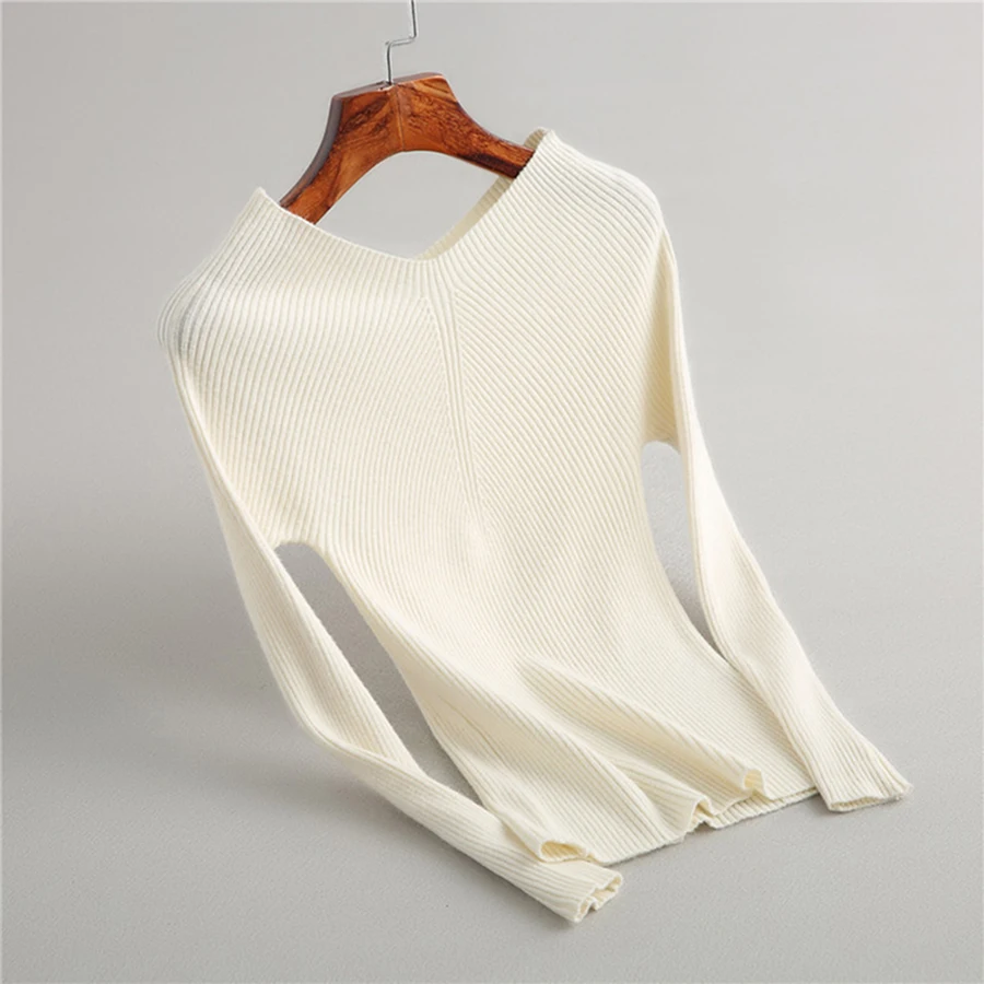 Women Pullover Sweater Off Shoulder Oversized Knitted Spring Winter Clothes Fashion 2019 Tops Long Sleeves 5Zc0282F | Женская одежда