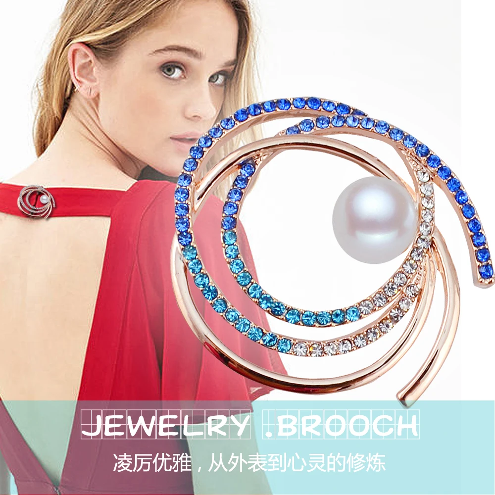 Zhen томоми простой элегантный и щедрый круглый кристалл имитация жемчуга шарф