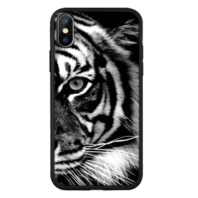 Soft Cover Couple Case For iPhone X XR XS 11 11Pro 7 8 Plus Tiger Leopard Pattern Phone Cases Fundas Max A45 |