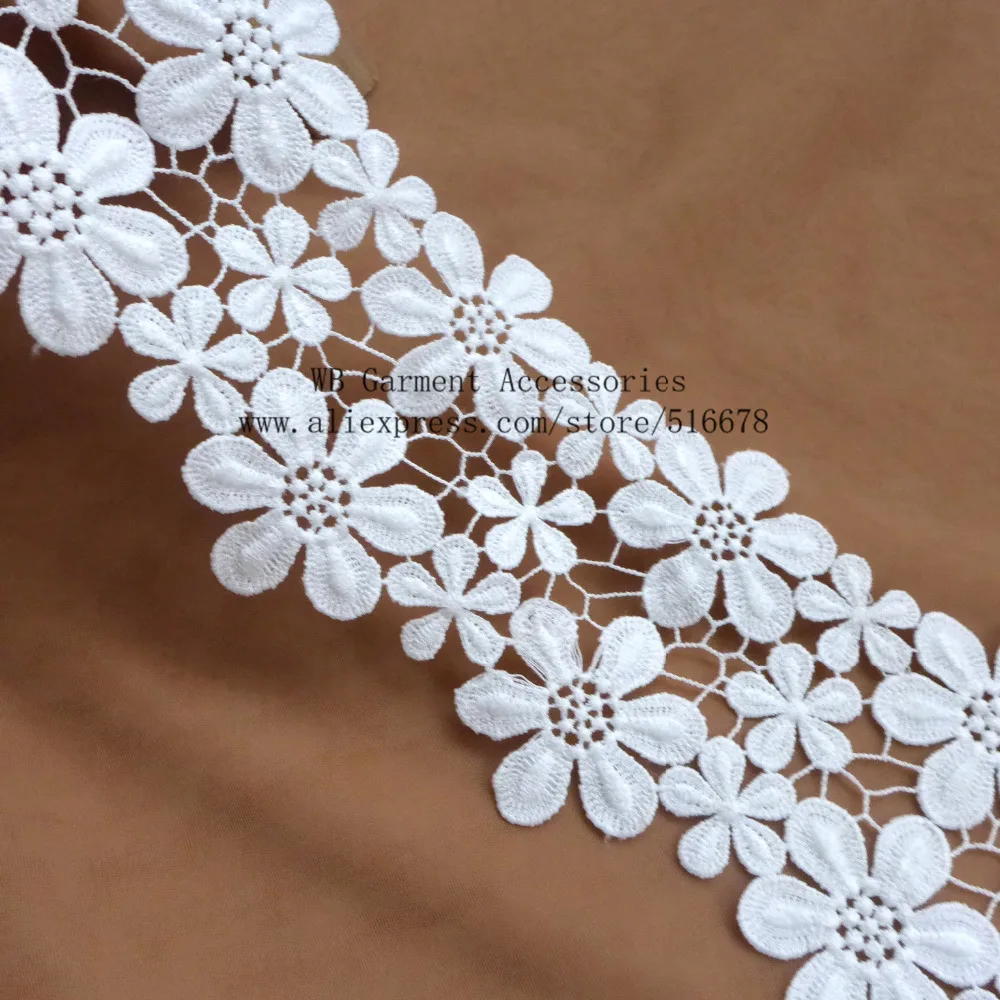 

11cm 15yards/lot High quality! lace decoration accessories milk silk embroidery flower clothes decoration