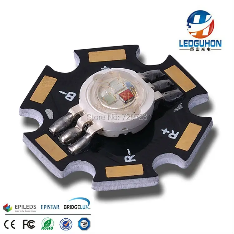 Горячая RGB 3W led используется для сценического освещения с PCB(Звезда База