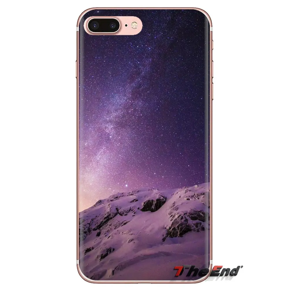 For iPod Touch Apple iPhone 4 4S 5 5S SE 5C 6 6S 7 8 X XR XS Plus MAX Alaska Mountains Night Transparent Soft Cases Covers |