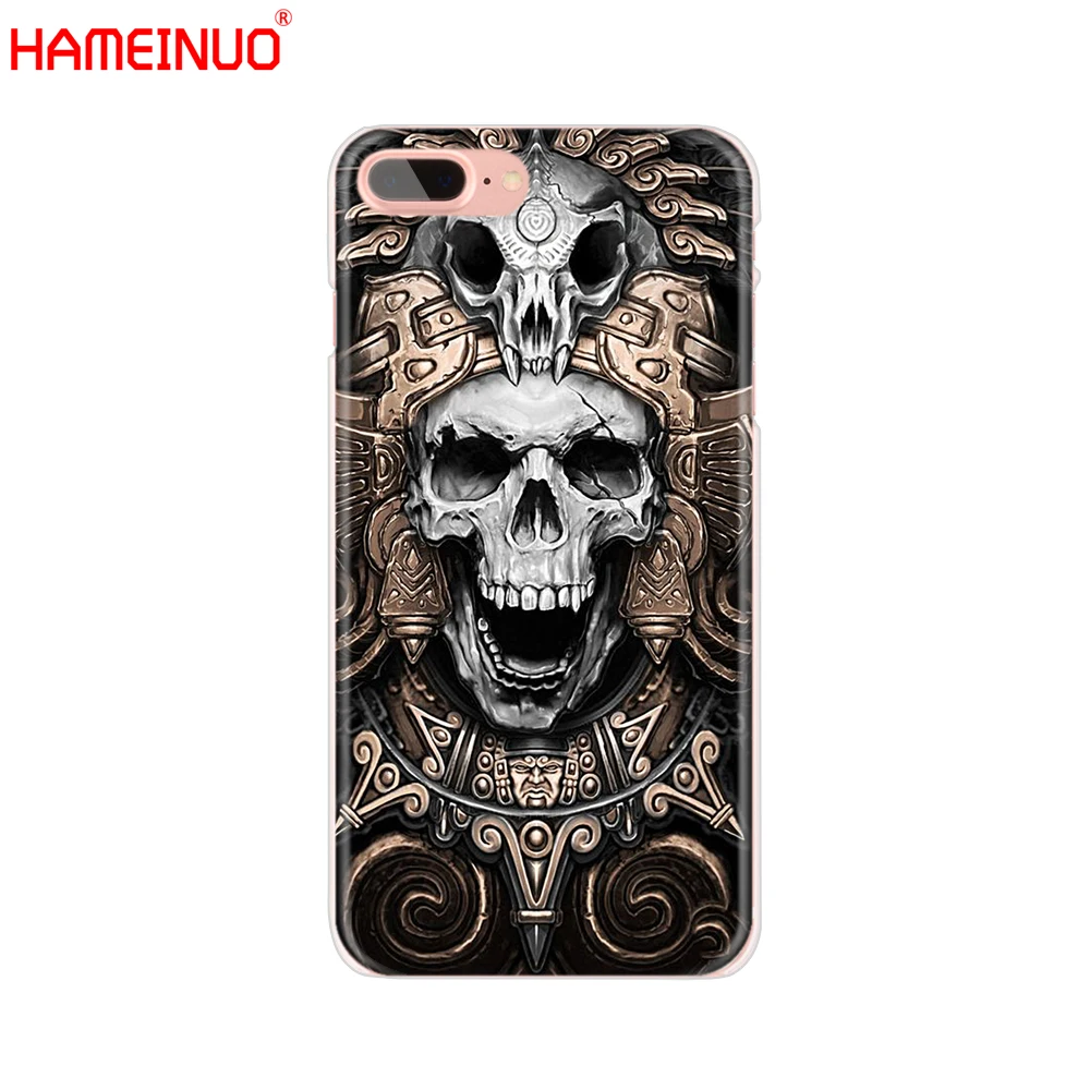 HAMEINUO Ужас Череп сотовый телефон чехол для iphone X 8 7 6 4 4S 5 5S SE 5c 6s plus