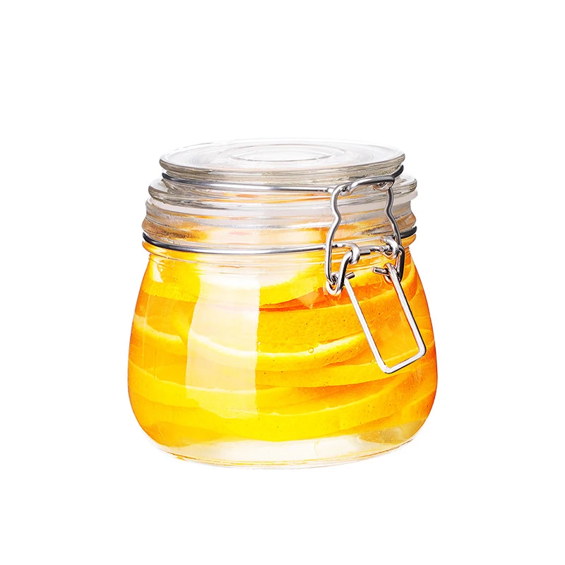 Герметичные стеклянные банки для пищевых продуктов крышки с пряжкой