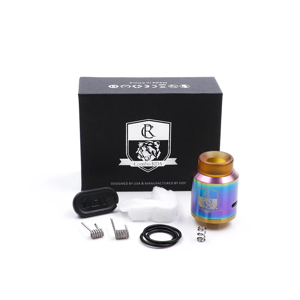 Original IJOY Combo RDA Tank 25mm Bottom Airflow System &amp Innovative Spring Design Deck COMBO Vs RDTA 5S E-Cig Atomizer | Электроника