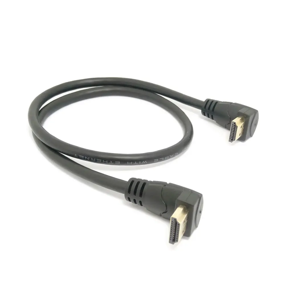2 0 локтевой кабель 4K * 2K @ 60 Гц HDMI совместимый для мужчин вниз или вверх под углом к