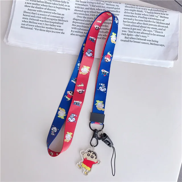 Duffy Bear Crayon Shinchan Flowers Pattern For Camera Mobile Phone Lanyard Neck/Wrist Strap Keys Chain - Цвет: 90