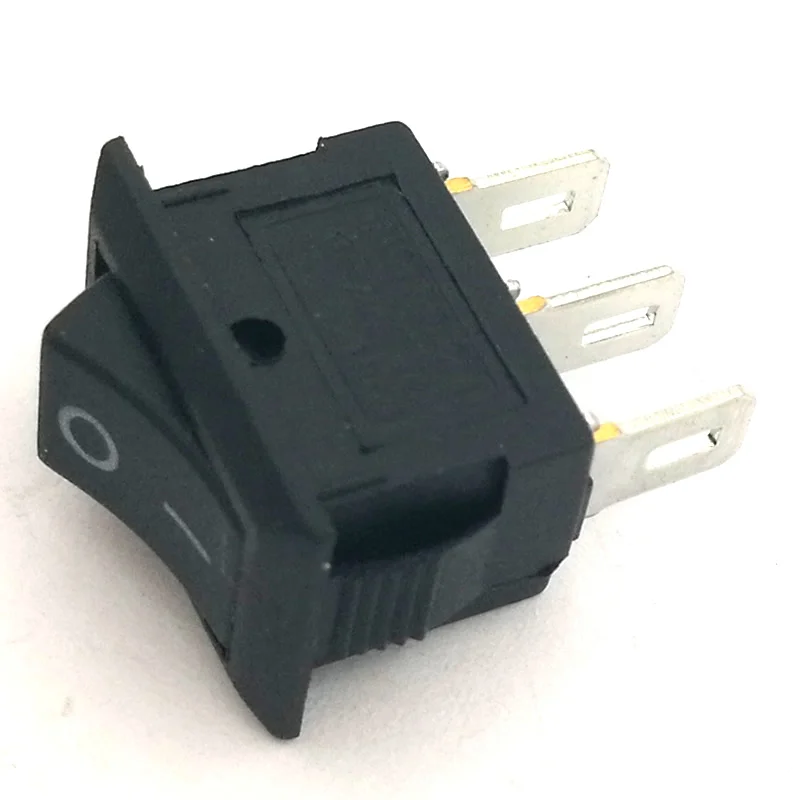10 шт./лот Мини лодка кулисный переключатель AC 250 В 3A 3 Pin ВКЛ-ВЫКЛ I/O SPDT оснастки 15 мм