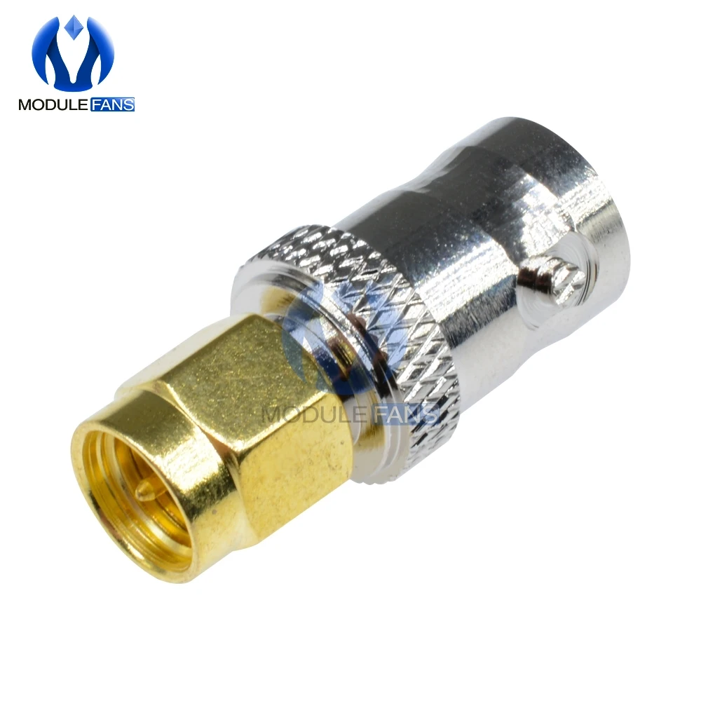 2 шт. DIY адаптер RF коаксиальный SMA штекер для BNC Female M/F радио антенна контактор