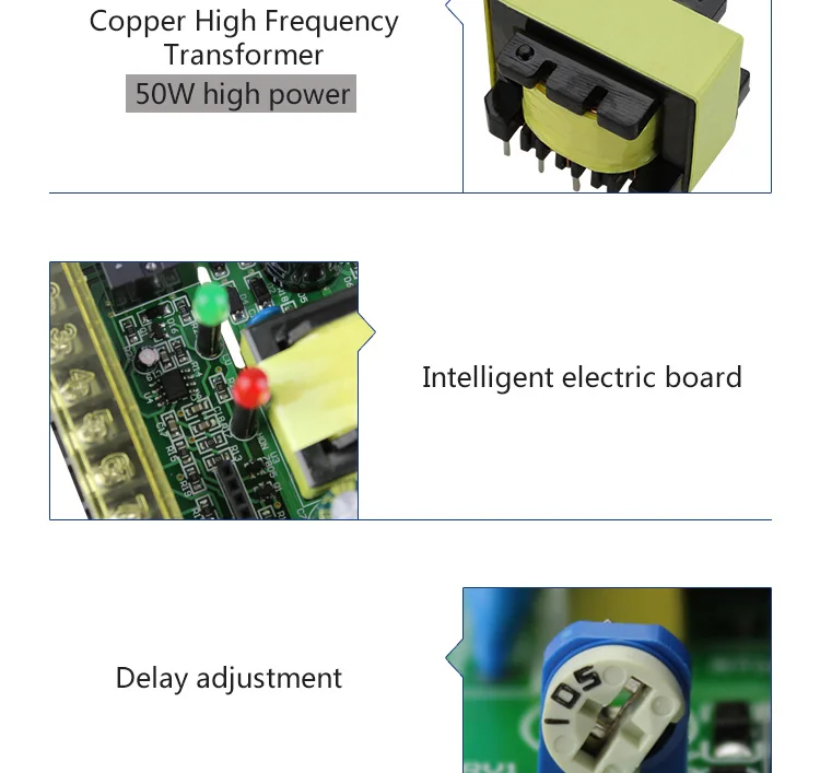 Realhelp мини источник питания с контролем доступа контроллер DC12V выходной ток 50 Вт система контроля доступа задержка питания