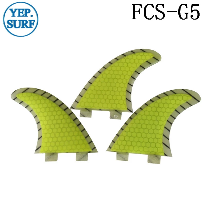Плавники для серфинга доска пробуждения плавник из желтого стекловолокна G5