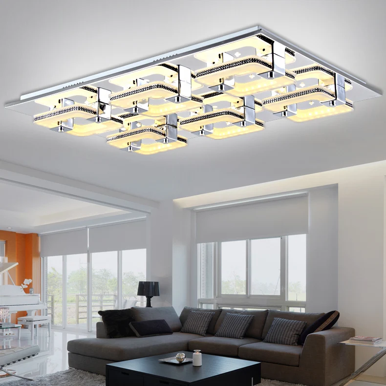 Mercure really upscale rectangular living room lamps modern minimalist bedroom ceiling LED lights X8803 creative restaurant |
