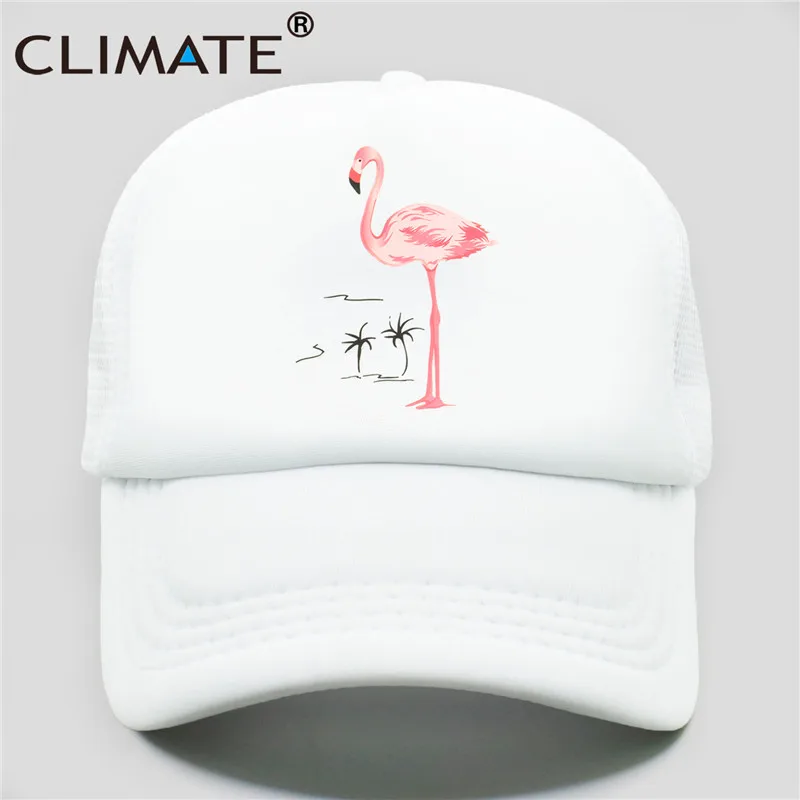 Full White Климат Фламинго Кепка девушки женщины шляпа розовая роза Кепка Милая летняя кепка s шляпа хип-хоп сетчатая бейсболка s шляпа для женщин - Цвет: Full White