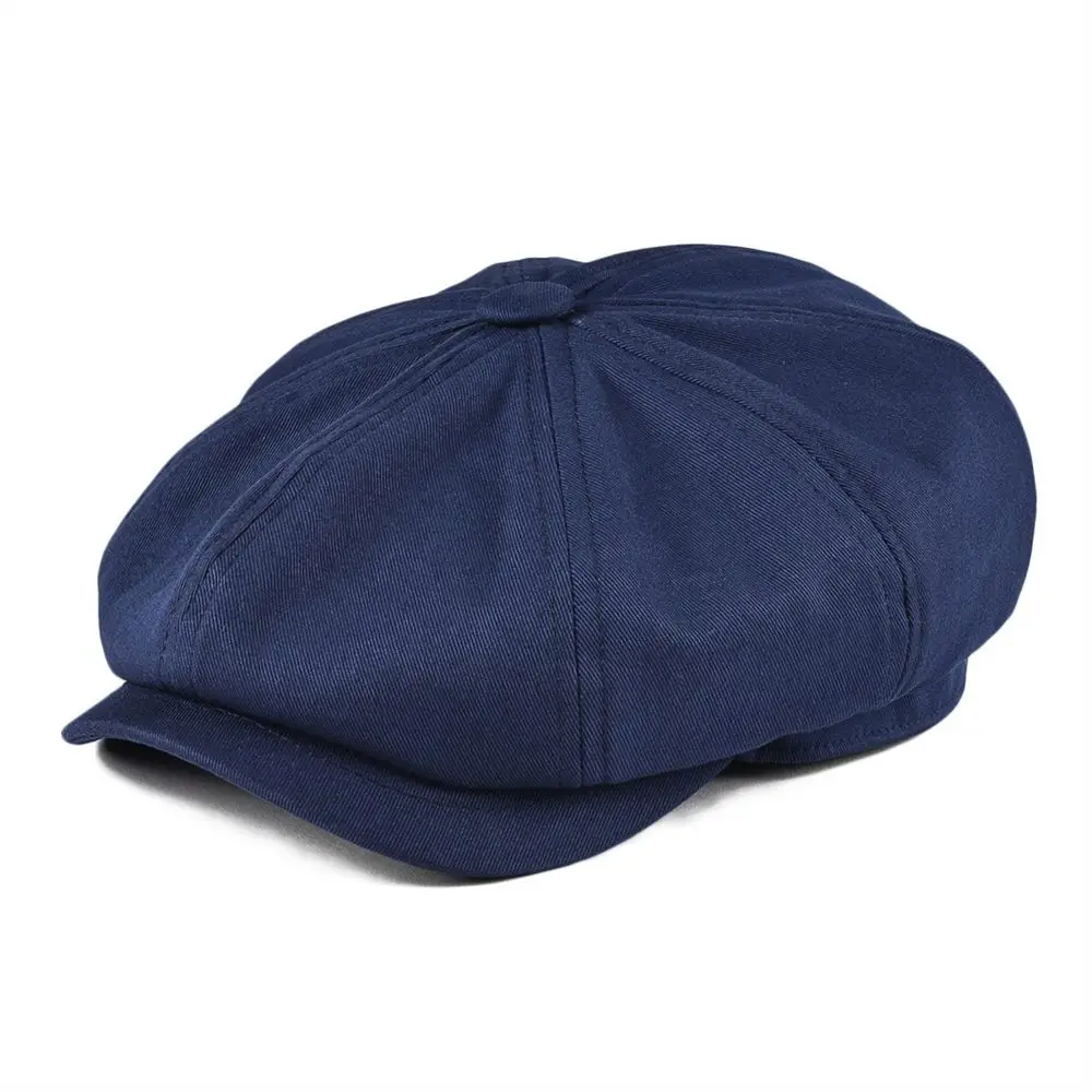 

BOTVELA Newsboy Cap Men's Twill Cotton Navy Blue Hat Women's Baker Boy Caps Retro Big Large Hats Male Boina Apple Beret 003