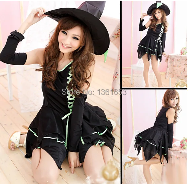 Сексуальное завораживающее винтажное платье ведьмы костюм для Хэллоуин