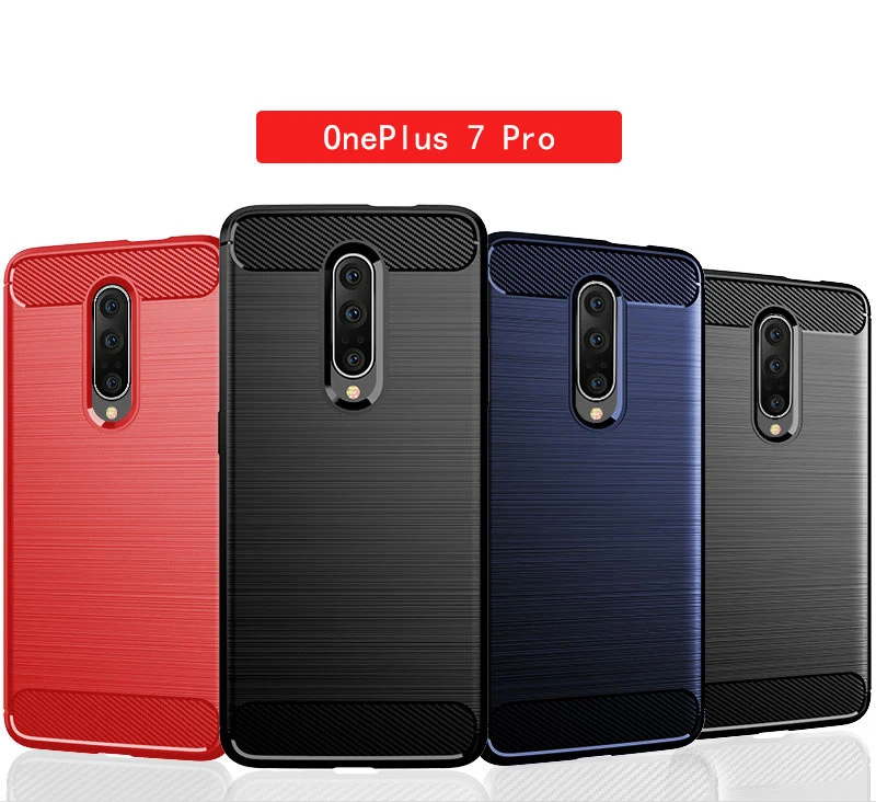 Original Oneplus 7 pro case Personalized oneplus Case Black silicon Wire drawing pattern cover for |