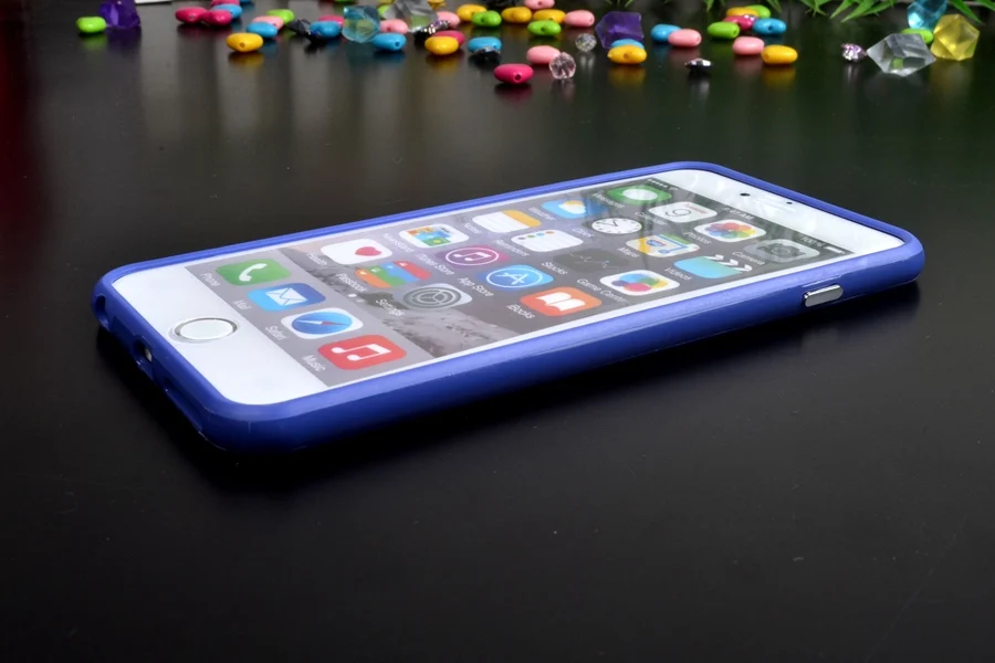 Двойной гибридный проданный цветной каркас ТПУ защитный бампер для Iphone 6 Plus 6s Plus 5," мягкий силиконовый бампер чехол 10-цвет s