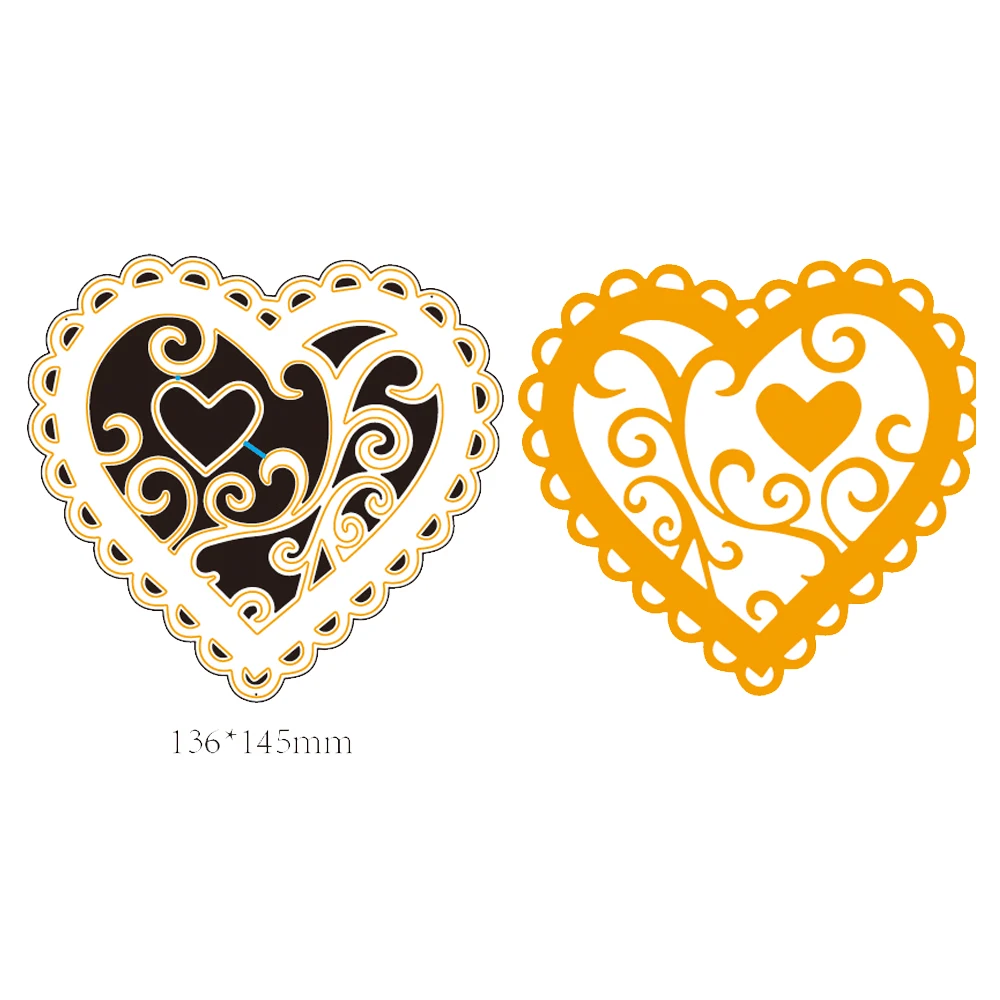 Сердце кружевная Рамка Металлическая резка Скрапбукинг альбом бумага