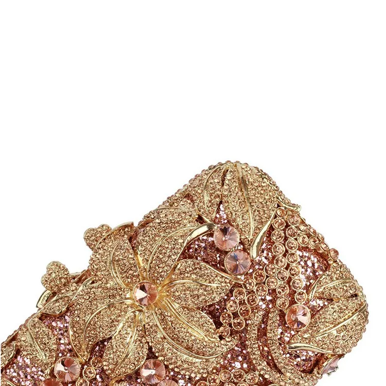 Модная сумка с большим цветком и кристаллами роскошные сумки бриллиантами на