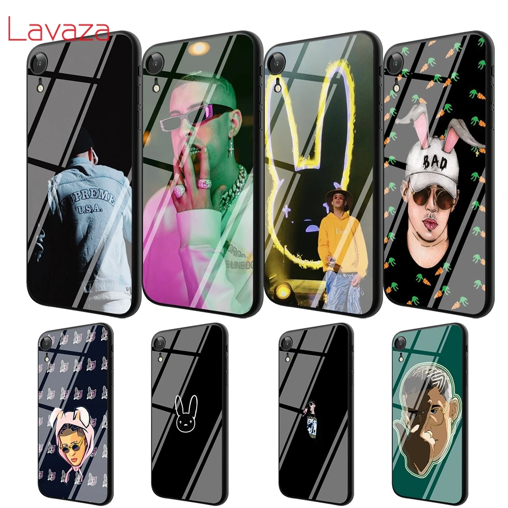 Чехол Lavaza T11 из ТПУ с изображением плохого зайчика закаленного стекла для iPhone 6 6S 7