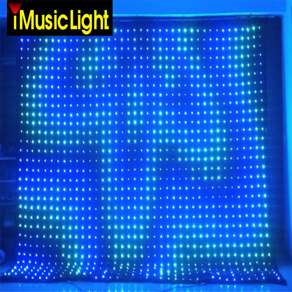 Р9 3x4 м гибкий светодиодный занавес RGB видео для сцены DJ Club Motiondrape PC управление с