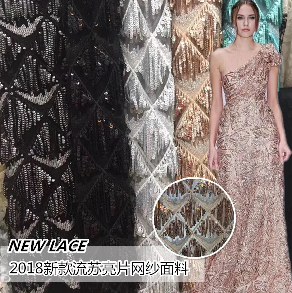 Кружевная ткань из органзы с блестками 5 ярдов ширина 140 см 2018|fabric for wedding dress|fabric