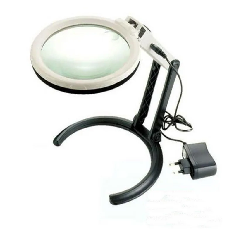 Увеличительная Лупа с подсветкой 2X/5X 10 светодиодов 120 мм|magnifier loupe|magnifying glassesglasses lamp