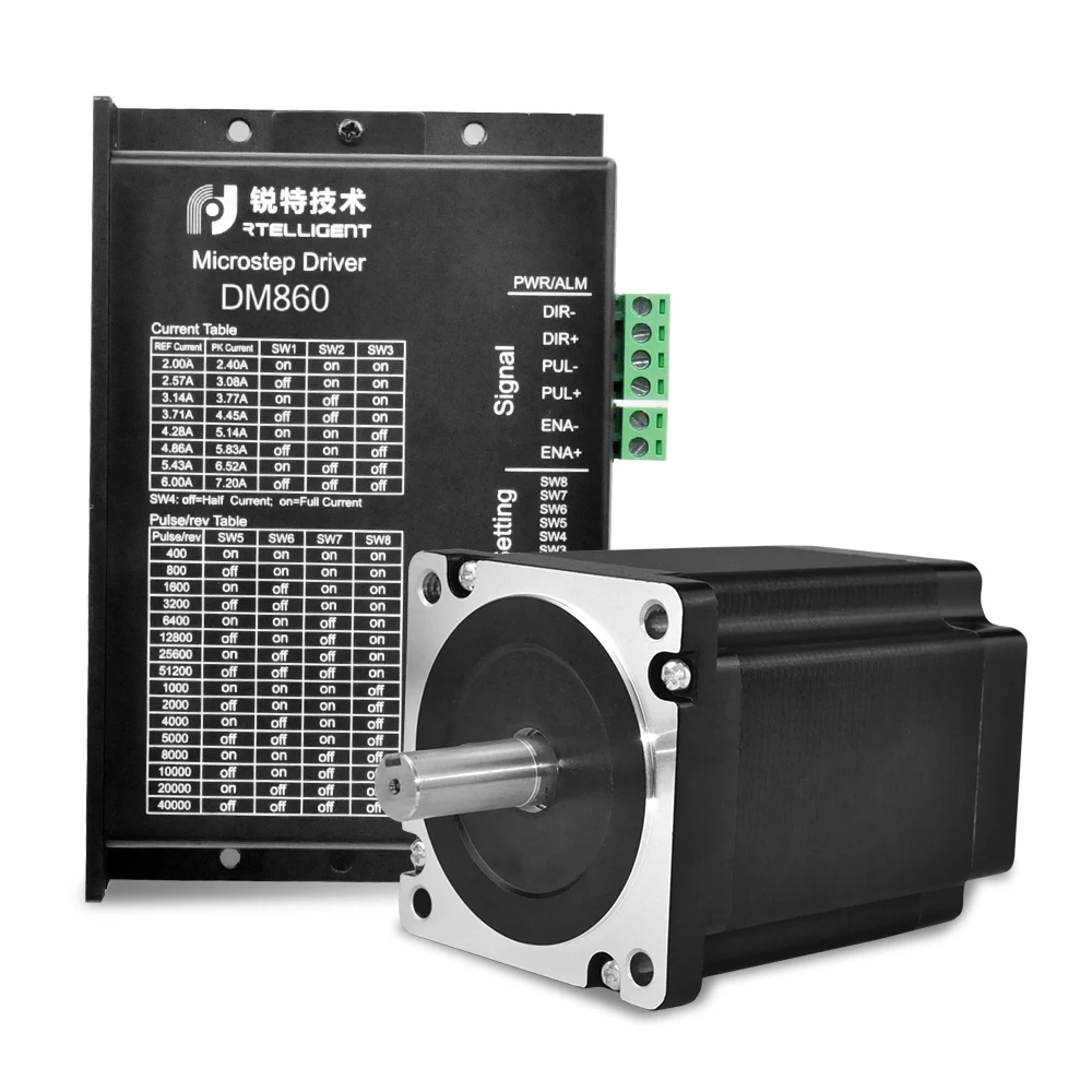 Nema 34 Dia14mm 4-свинец 8.5NM 6.0A шаговый двигатель с DMA860H Драйвер шагового двигателя постоянного тока мотор Драйвер шагового двигателя ЧПУ комплект