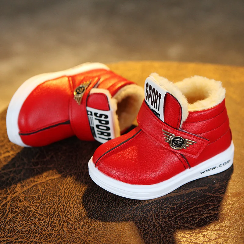 Зимние ботинки для маленьких мальчиков зимние мальчика теплые плюшевые детские