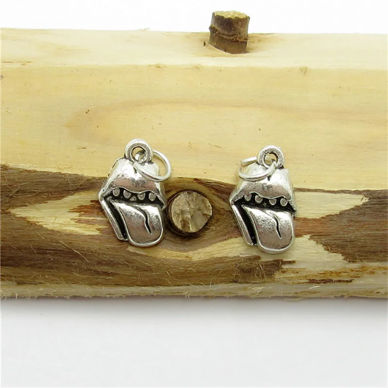 90PCS (13*9mm )Antique Silver Mouth Charms alloy pendant fit European Bracelets DIY Jewelry Making | Украшения и аксессуары