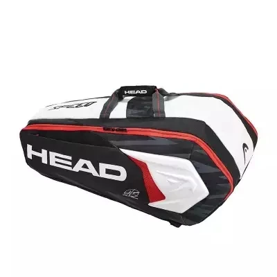 Сумка для тенниса Head Djokovic, оригинальная сумка для теннисной ракетки, двойная сумка на плечо, может держать 9 теннисных ракеток, Большой Вместительный теннисный рюкзак - Цвет: 2018 Black